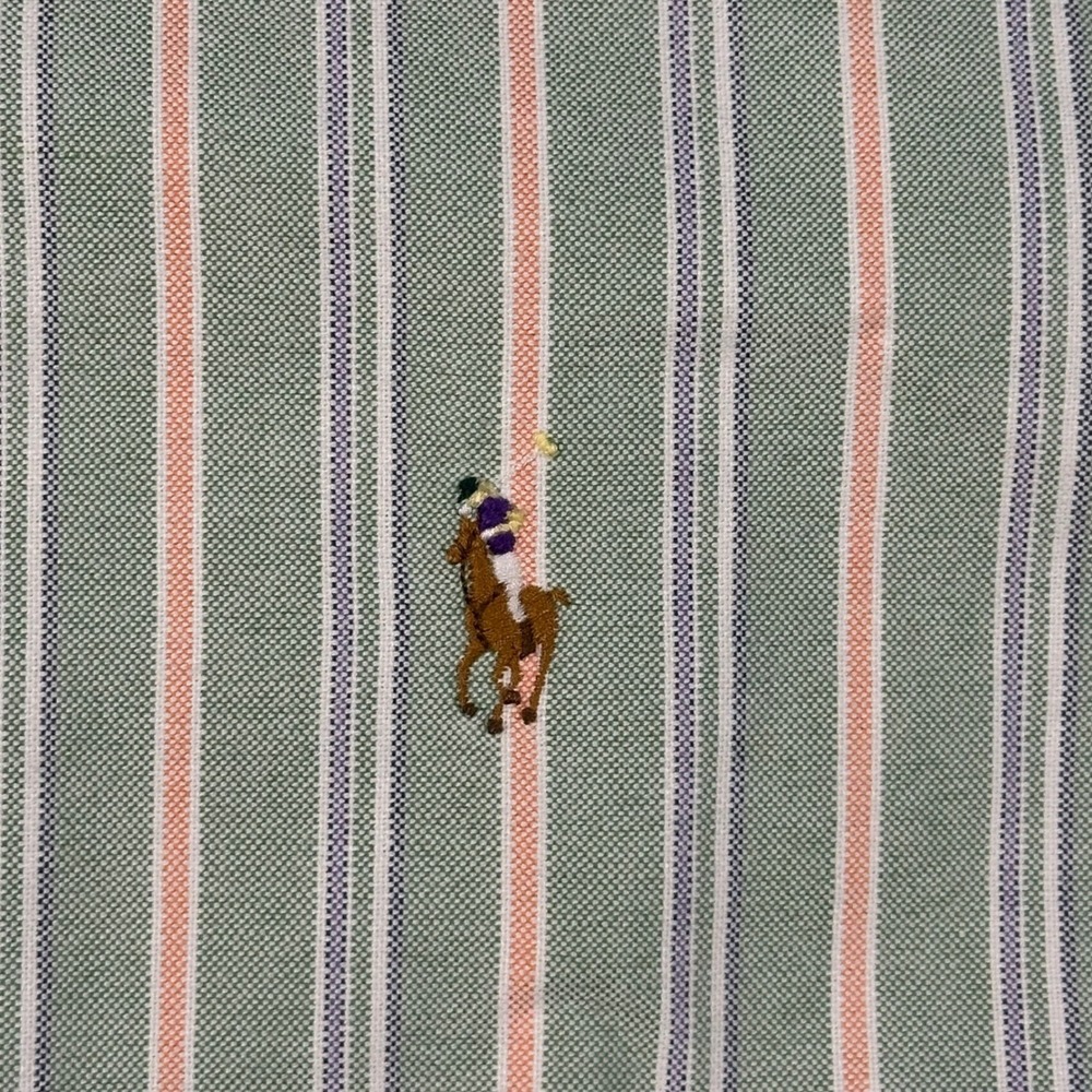 Vintage Polo Ralph Lauren Oxford Dress Shirt Mens 15.5 32/33 Classic Fit Striped - Picture 4 of 12
